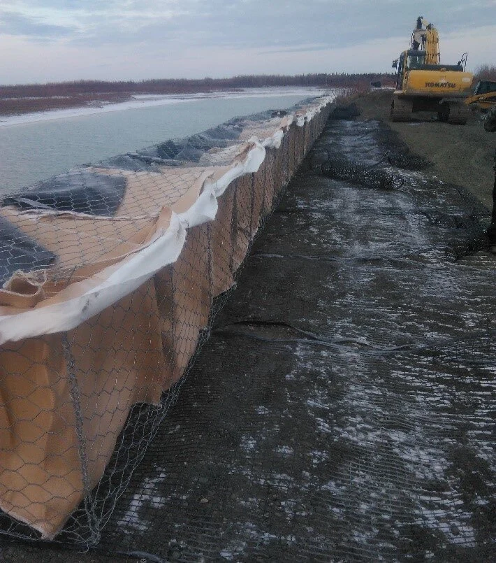 Fort Yukon seawall for ANTHC, Alaska, October 2019
